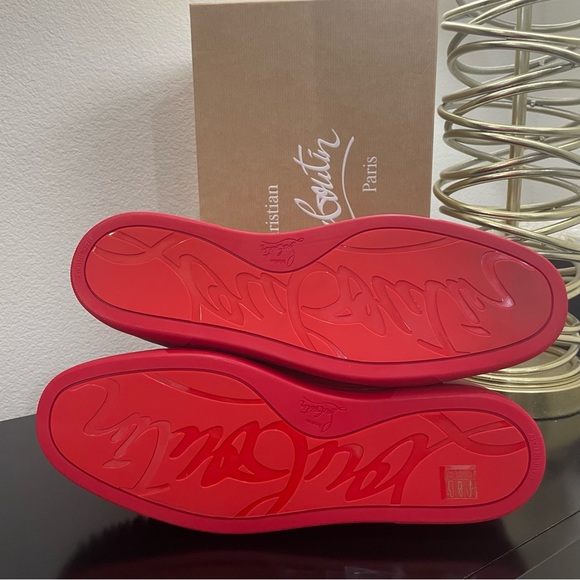 Christian Louboutin Louis Junior Spikes Orlato Red 44.5 - Picture 8 of 8